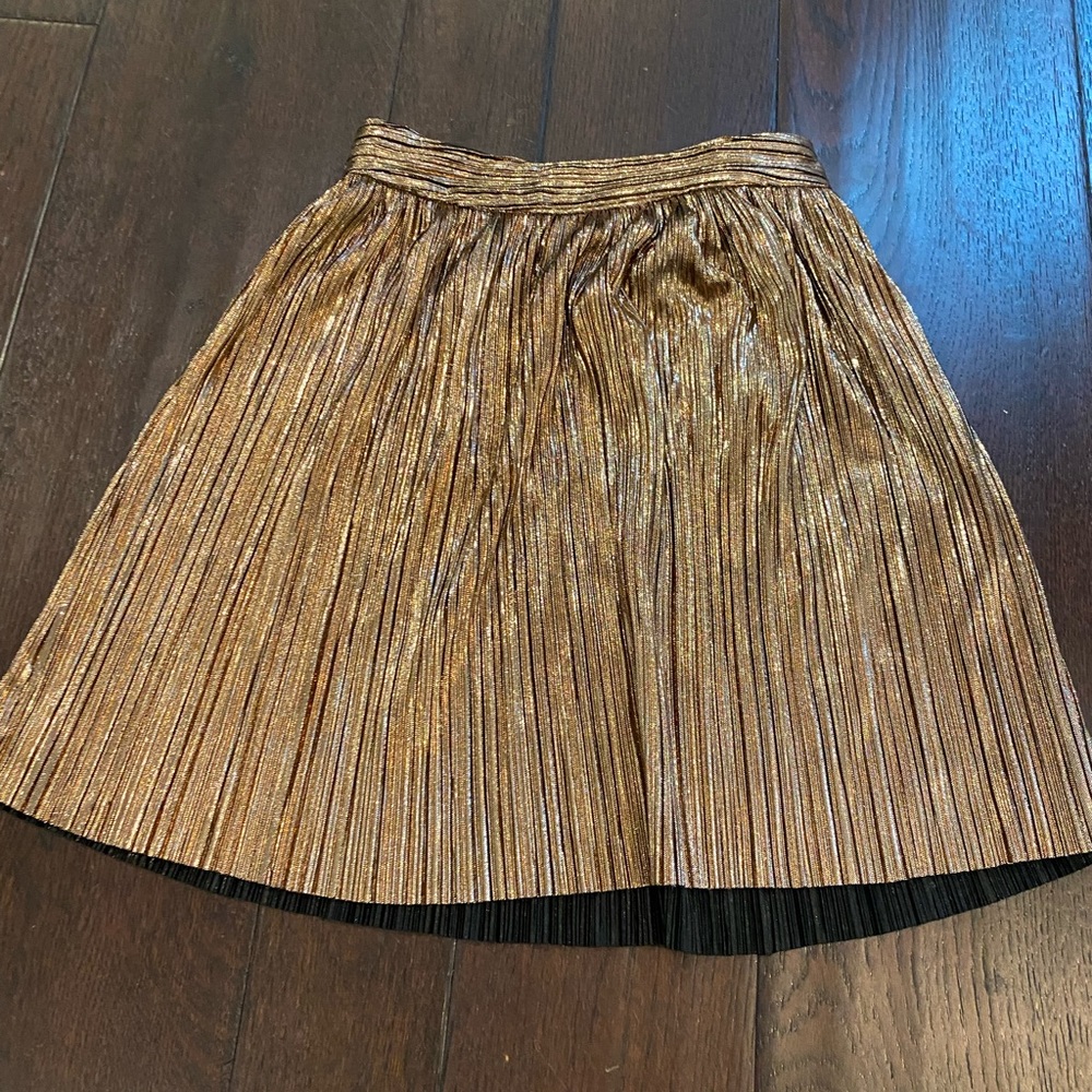 House of Harlow X revolve metallic gold skirt